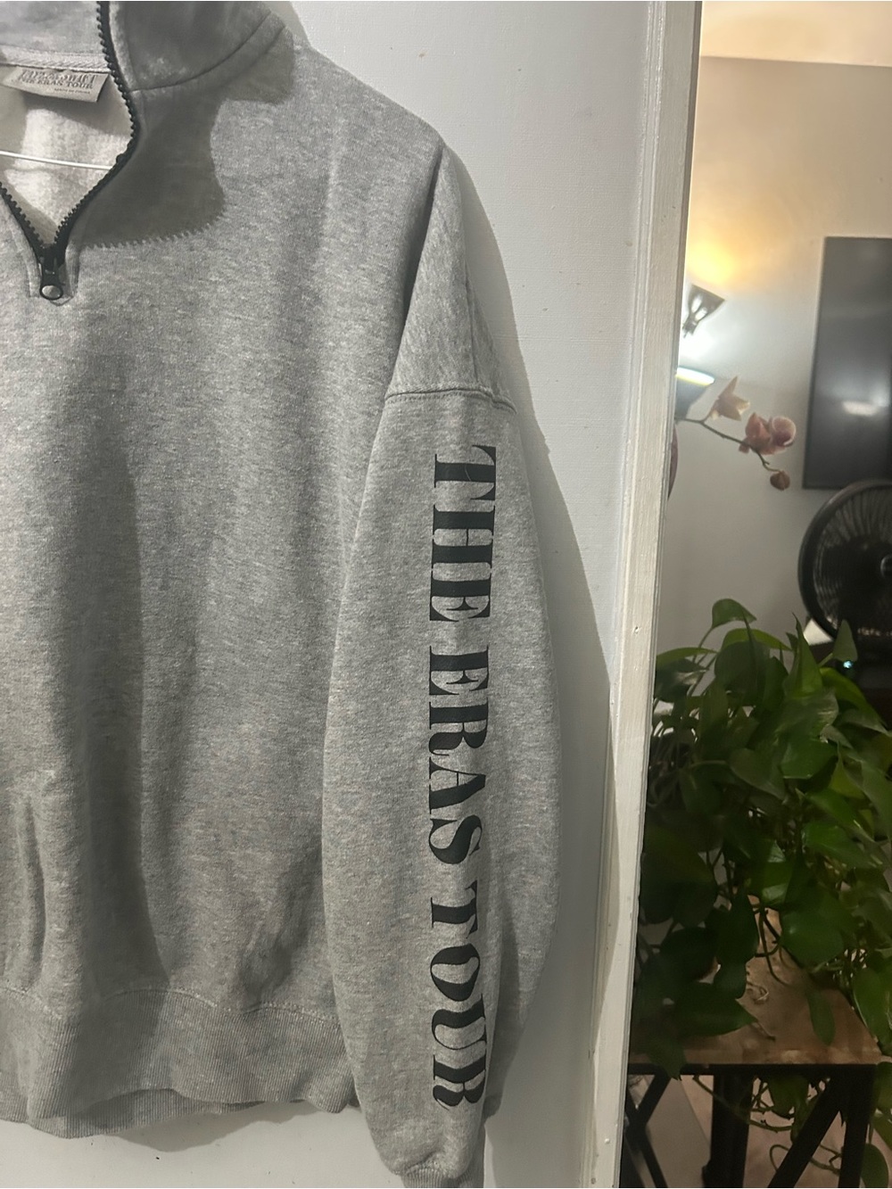 Taylor Swift Light Gray Women's Zip-Up Sweater - Picture 3 of 5